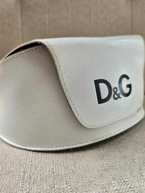 D&G Accessories - Vintage Dolce & Gabbana Eyeglasses Case White Leather Semi hard Case only